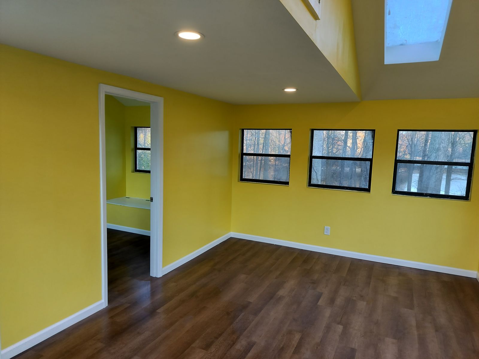 Interior remodel with fresh paint and luxury vinyl plank flooring